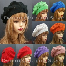 Mujer&apos;s Summer Spring Winter Crochet Knit Slouchy Beanie Beret Cap Hat One Size  eb-19993153